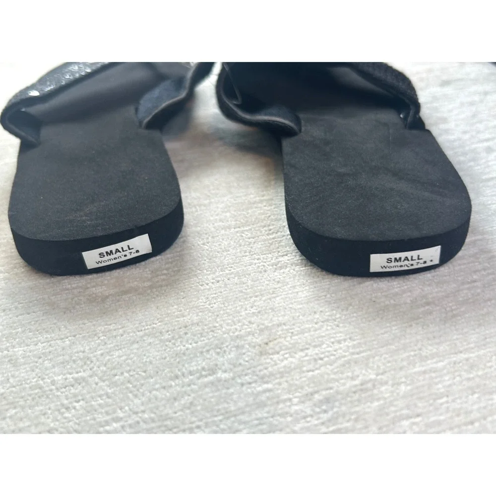NWT‎ NBA Flip Flops Houston Rockets Sequin Slides Sandals Women's Small
